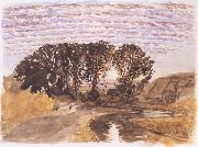 Samuel Palmer Study for The Watermill oil on canvas